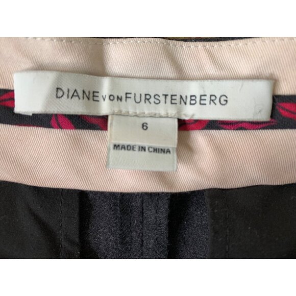 Diane Von Furstenberg DVF Stanton Womens Wide Leg Pleated Dress Pants Sz 6 8746 - Picture 2 of 9